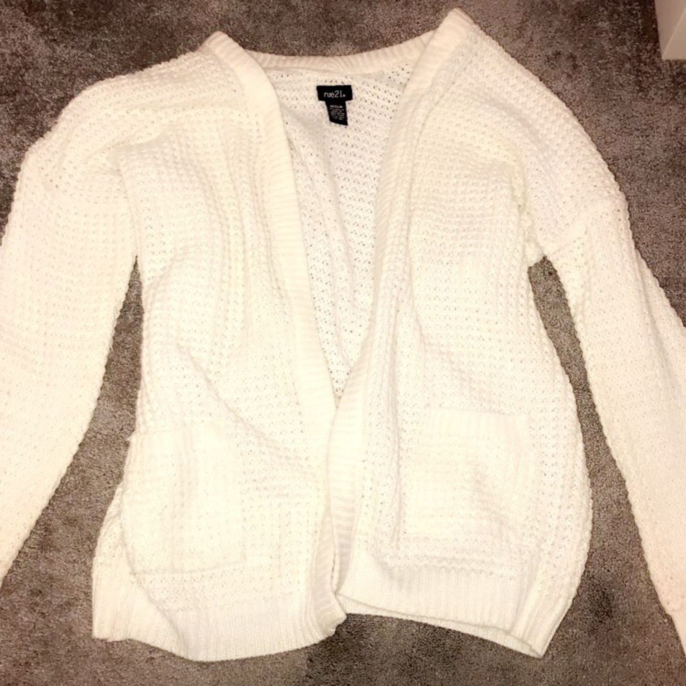White cardigan